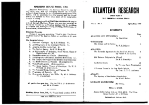 Atlantean Research (Vol. 2 No. 1 April May 1949)