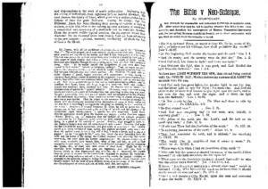 Bible v Neo-Science – The (Iconoclast)