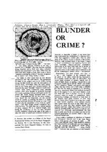 Blunder or Crime article (Samuel Shenton)