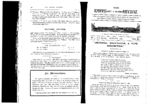 Earth Not a Globe Review – The (No. 5 – October 1895)