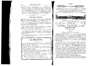 Earth Not a Globe Review – The (No. 6 – January 1896)