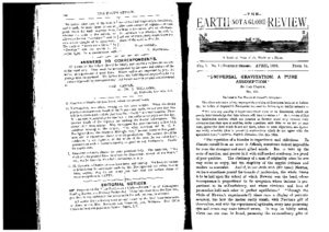 Earth Not a Globe Review – The (Vol. I. – No. 1 – April 1896)