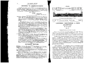 Earth Not a Globe Review – The (Vol. III. – No. 2 – May 1896)