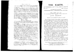 Earth – The (Vol III – Nos. 41-42)