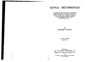 Kings Dethroned (Gerard Hickson)