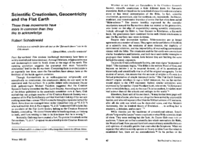 Scientific Creationism – Geogentricity and the Flat Earth (Schadewald)