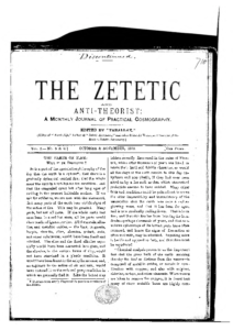 Zetetic – The (Vol. 2 – No. 8 and 9 – October November 1873)